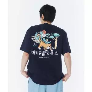 마크곤잘레스 MARK GONZALES 코리아 에디션 타이거 반팔 티셔츠 - NAVY Z262UST590065 465242