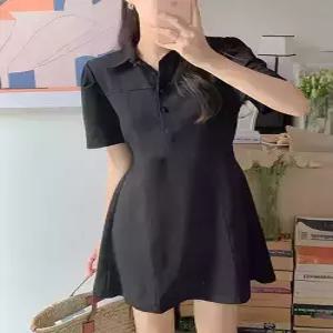 [루엣] MADE 기장 2type 로제 카라 피케 원피스