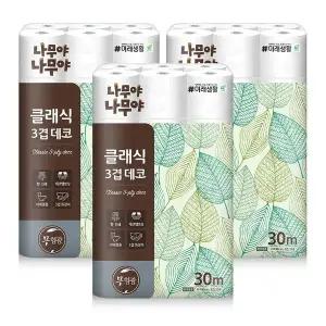 [잘풀리는집]미래생활 나무야나무야 클래식 데코 화장지 30Mx30롤 3팩[35829761]
