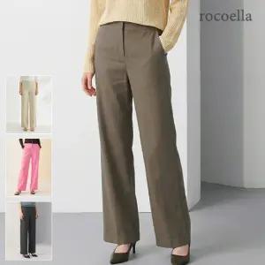 로코엘라 줄리 린넨 블렌드 여성 와이드 밴딩 팬츠