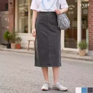 [뷰어] 데님 H라인 롱 스커트 (ZNSKP470)