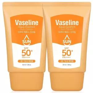 [NS홈쇼핑]C2Y 바세린 아쿠아 에센스 선크림 50ml 2개 겉보속촉 3중기능성..[35868056]