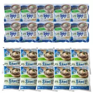 풀무원 동치미 물냉면육수 290g x 10개 + 평양냉면사리 130g x 10개