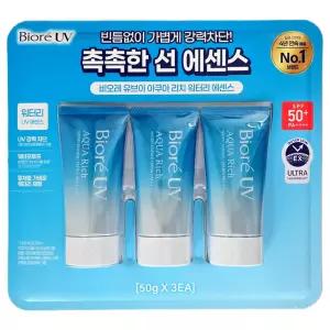 비오레 유브이 아쿠아 리치 워터리 에센스 50g x 3