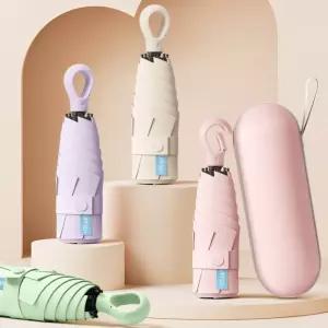 카라비너 미니우산 고리우산 인쇄 초경량우산 암막우양산 각인 자외선차단 휴대용접이식우산