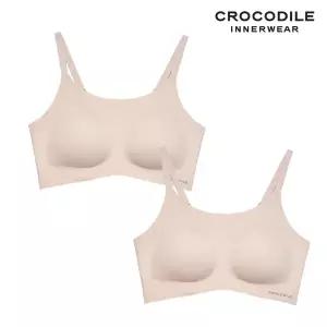 [크로커다일] 소프트 나일론모달 패드일체형 스트랩 브라2종 아몬드베이지 CDWBR5O18_2