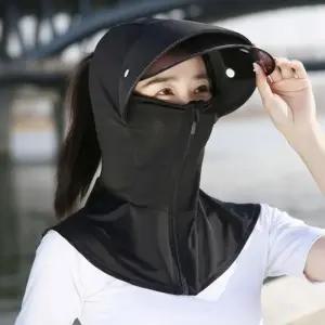 [라일리] Rly 썬캡 썬바이저 여성 풀커버 썬캡다크그레이 햇빛가
