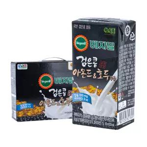 베지밀 검은콩 아몬드와 호두 두유 190ml 24입