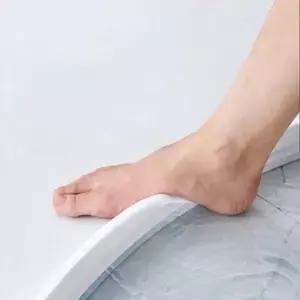 고무 실리콘 샤워 배리어 워터 욕실 방수 스트립 물 유지 구부릴 수있는 도어 하단 씰링