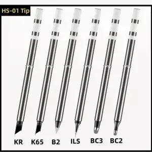 FNIRSI HS01 납땜 다리미 팁 HS01BC2 B2 ILS KR K65 내부 가열 유형 무연 스테이션 키트