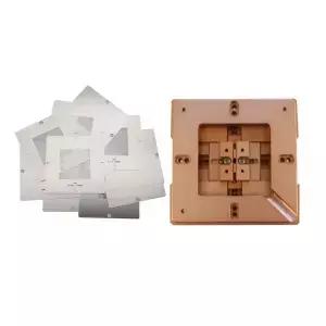 알루미늄 합금 BGA 리볼링 키트 90x90mm 솔더 스테이션 자기 핸드 생크 범용 스텐실 10 PCs
