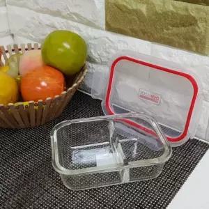 오븐락 2구 나눔찬통640ml 밀폐용기 반찬통 두칸찬통