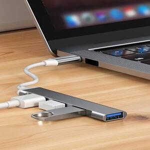 고속 스테이션4포트 멀티 스플리터 타입 C 허브 USB 어댑터 OTG (샤오미, 레노버, 맥북 13, 15, 에어, 프로