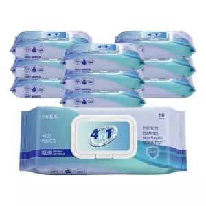 휴비딕 물티슈 바디 샤워티슈 빅사이즈 특대형 환자용 50매 10팩 GST MNS