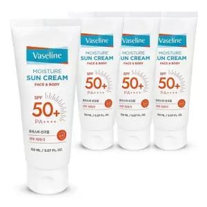 바세린 페이스 앤 바디 모이스처 선크림 150ml SPF50+ PA+ 4개