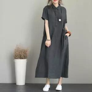 여성 린넨 원피스 3색상 루즈핏 빅사이즈 체형커버 치마 데일리 임부복