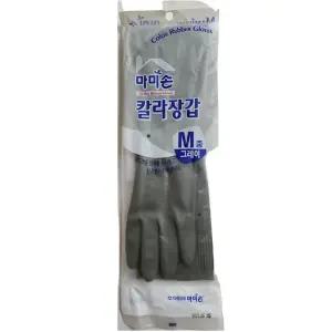마미손 칼라고무장갑 중 그레이 10개