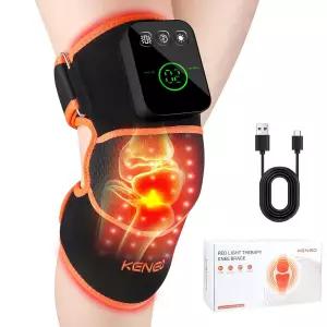 진동 마사지가 포함된 케네오 레드 라이트 테라피 무릎 보호대 - 를 위한 660nm 및 적외선 3가지 열 레벨