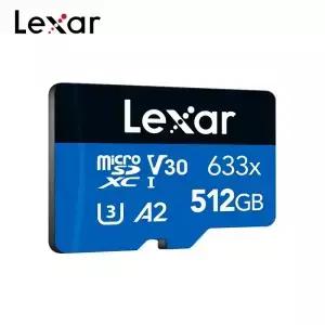 Lexar 633x 마이크로 SD 카드 512GB 메모리 최대 100 MB/s 읽기 A2/A1 SDHC/마이크로 SDXC TF