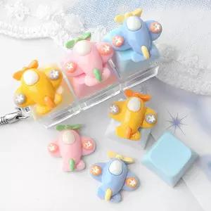싼비즈 [6422-17]아크릴 키캡파츠 탑꾸재료 비행기 20mm ,1개