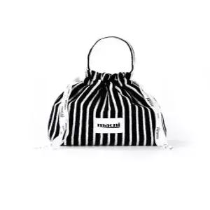 마크니 macni TERRY STRING POUCH BAG NAVY
