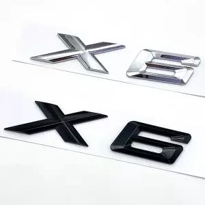 3D ABS 블랙 크롬 자동차 후면 트렁크 배지 X6 로고 BMW 호환 X6 스티커 엠블럼 레터링 액세서리