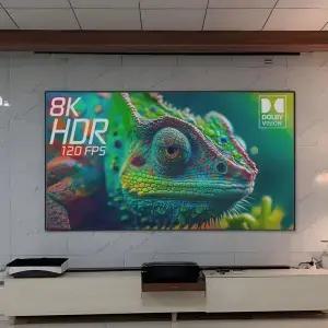 120인치 4K 울트라 HD 16 9 ALR CLR UST 주변광 차단 고정 프레임 프로젝터 스크린 초단초점