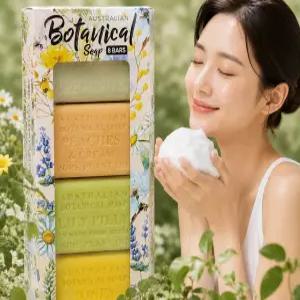 오스트레일리안 보태니컬 비누 200g x 8개 버라이어티팩 화학물질 무첨가 성분 호주 클렌징바