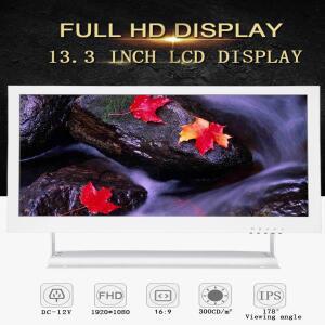 백색 보안 LCD 모니터 HDMI VGA BNC POS 산업용 10.1 인치