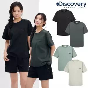 [디스커버리](대구신세계)[25S/S] 디스커버리 DWRS82053 프레시벤트 우븐 여성 가슴포켓 반팔티 여름 티...