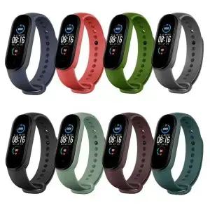 Xiaomi Mi Band 7 6 5 4 3 용 실리콘 시계 스트랩 손목 밴드 스포츠 팔찌 MiBand 3/4 Smartwatch 액세서리