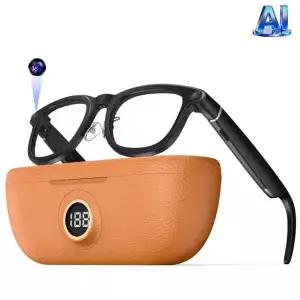 스마트 AI 안경 X01 울트라 8MP HD 카메라 비디오 녹화 음성 통화 충전 케이스 지능형 AI 번역 선글라스