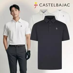 [까스텔바작]기능성 로고 포인트 스판 남성골프웨어 여름 카라 티셔츠_CA