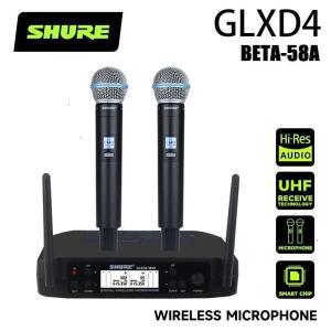 Shure GLXD4 UHF 무선 마이크 시스템 베타 58a 노래  파티용  핸드헬드 다이나믹 스피커