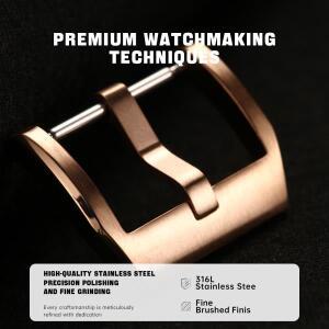 Maikes 로즈 골드 시계 버클 18mm 20mm 22mm 시계 스트랩 IWC 오메가 롤렉스 용 316L 스테인레스 스틸 시계