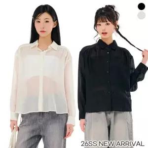 {체이스컬트} (2Color) SIDE 셔링 시어 SHIRT