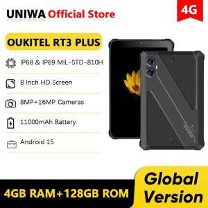 오키텔 RT3 PLUS 4G 러기드 태블릿 8인치 HD 16GB (4+12)+128GB 스마트 패드 11000mAh 16MP IP68 & IP69K
