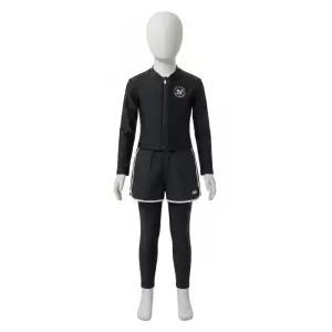 내셔널지오그래픽 키즈 K252GRG610 여아 크롭 래쉬가드 집업 CARBONBLACK 5007448618