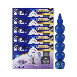홈매트 리퀴드 홈솔루션 라벤더 훈증기+리필45일2입+추가 45일1입 x5