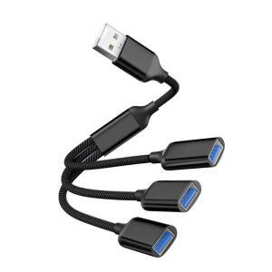 USB 분배기 케이블 남성용 - 3개의 3.0 연장 코드 포트 허브 데이터 전원 분할 어댑터