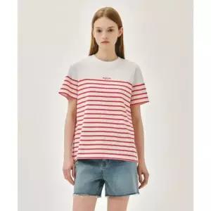 마리떼 프랑소와 저버 MARITH  + FRAN OIS GIRBAUD BLOCK STRIPE TEE red 290992