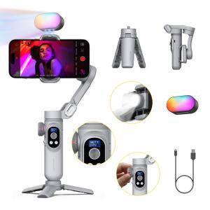 AOCHUAN 스마트 X 프로 키트 스마트 짐벌 안정기 세트, RGB 마그네틱 라이트, OLED 디스플레이, LED 라이트
