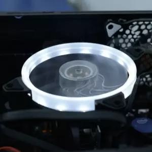 화이트 LED 쿨링팬 컴퓨터 본체 케이스 DC12V 120MM 4핀 쿨러 저소음 시스템 파워 데스크탑 PC 튜닝 냉각펜
