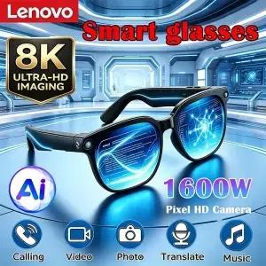 레노버 2026 새로운 AI 스마트 안경 8K 터치 컨트롤 사진 비디오 녹화 번역기 음성 비서 블루투스 무선