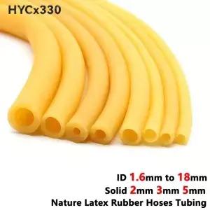 ID 1.6mm 천연 라텍스 고무 호스 튜빙 노란색 밴드 튜브 DIY용 탄성 부품 솔리드 m