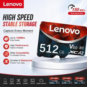 레노버 메모리 카드 512GB 고속  SD  10 스마트폰용 TF 플래시