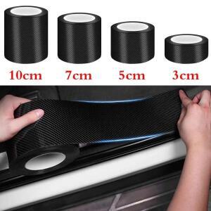 1/2개 나노 카본 자동차 스티커 보호 필름 DIY 도어 씰 사이드 스크래치 방지 테이프