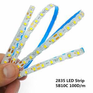 5m/릴 높은 루멘 SMD2835 LED 스트립 S 유형 5B10C 100D/m 2Pin 220-260mA 3000K 4500K 정전류 유연한 라이
