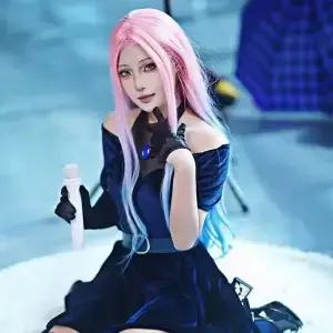 에일리언 스테 프레 미지 의상 가발 할로윈 의류 블랙 화려한 드레스 여성 공연