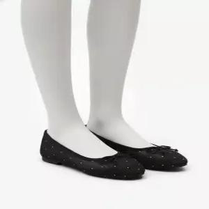 사뿐 도로시 큐빅 메쉬 리본 플랫슈즈 1cm 5015051380